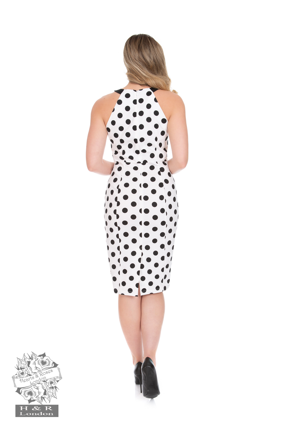 Pearl Polka Dot Wiggle Dress